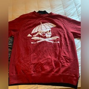 Vintage streetwear label Triumvir red crewneck.  Rarely worn, sitting in storage